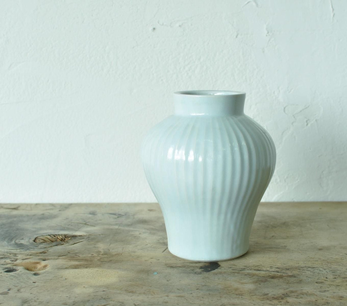 【限定品】白磁花器(しのぎ)