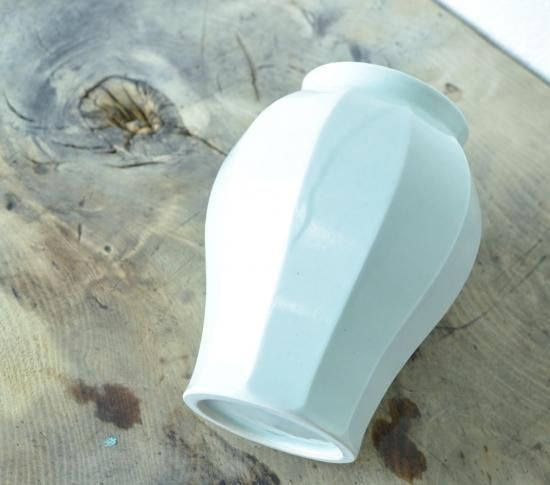 【限定品】白磁花器(面取り)