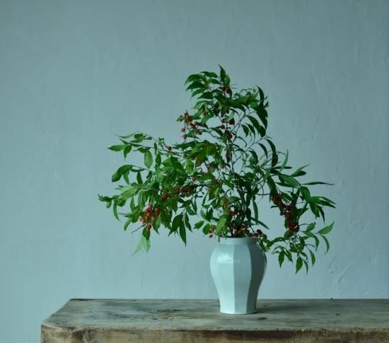【限定品】白磁花器(面取り)