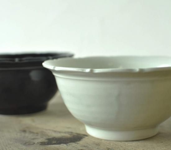 輪花小鉢（白磁・淡瑠璃・黄磁）