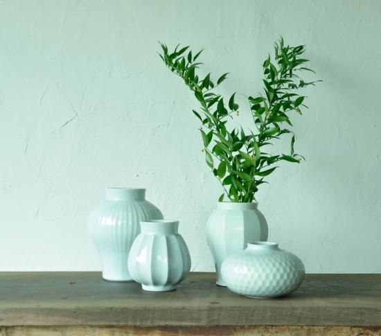 【限定品】白磁花器（しのぎ）