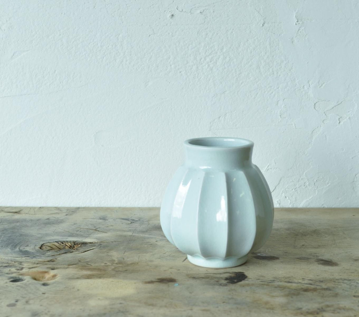 【限定品】白磁花器（深しのぎ）