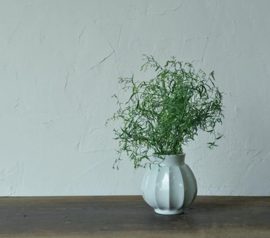 【限定品】白磁花器（深しのぎ）