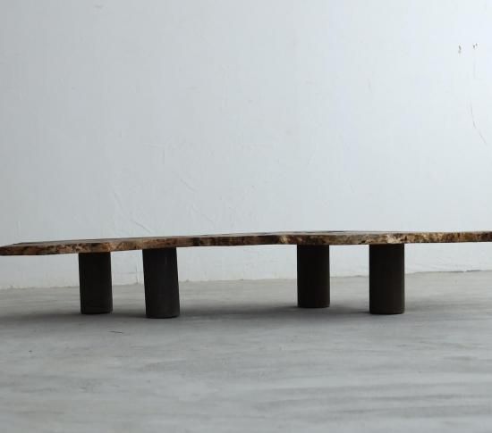 一枚板の欅のローボード