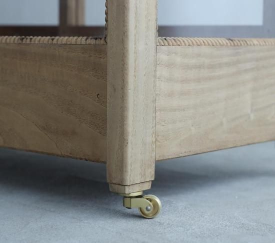 玉飾りのガラスショーケース(キャスター付)