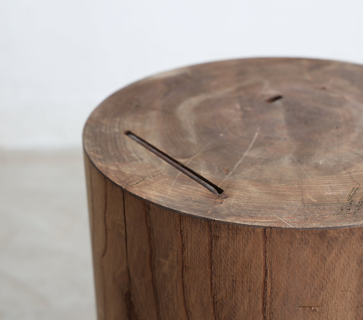 Wood block table