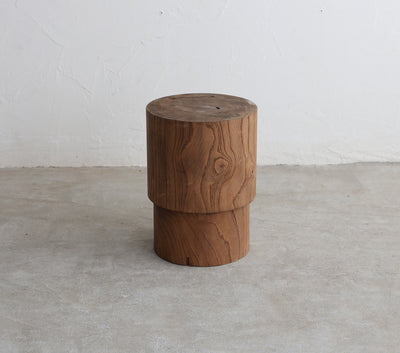 Wood block table