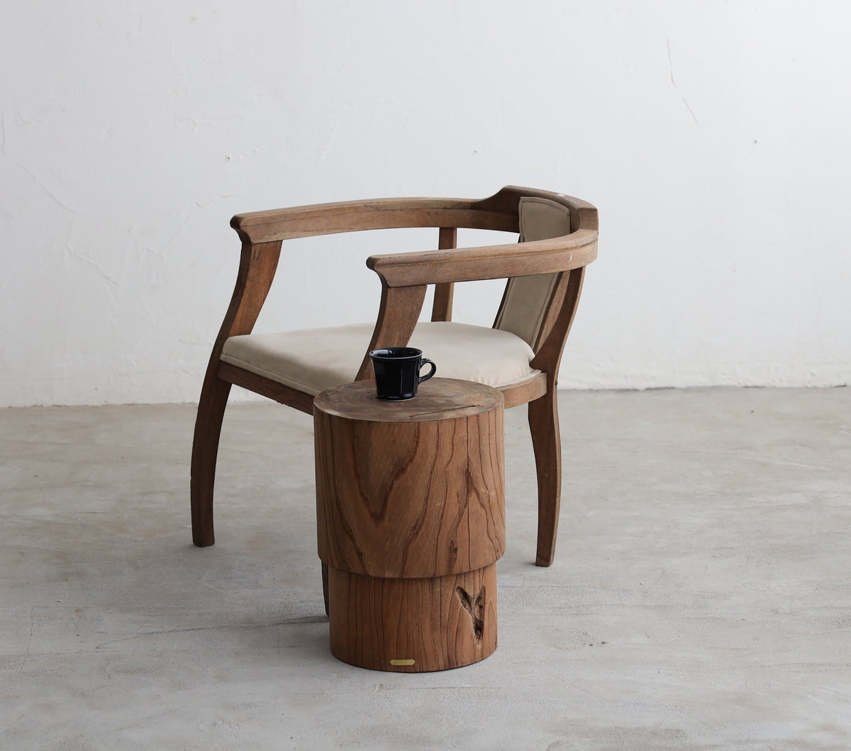 Wood block table